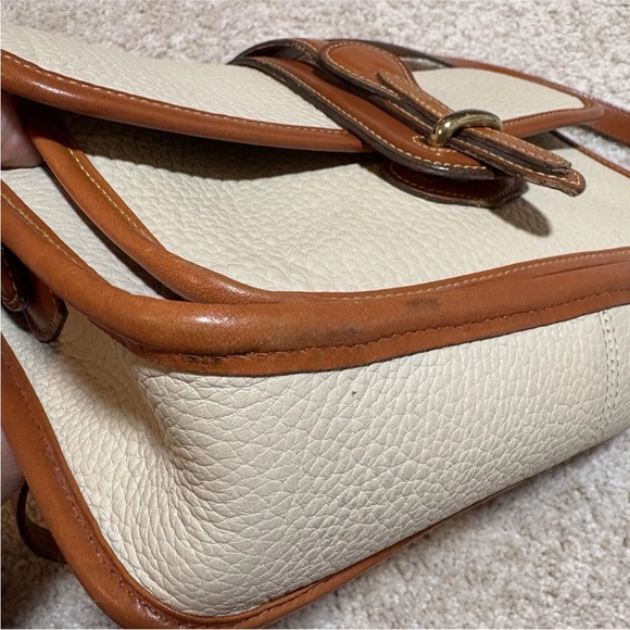 Dooney & Bourke Small Equestrian Crossbody Handbag Cream/Bone & Tan - Picture 8 of 16
